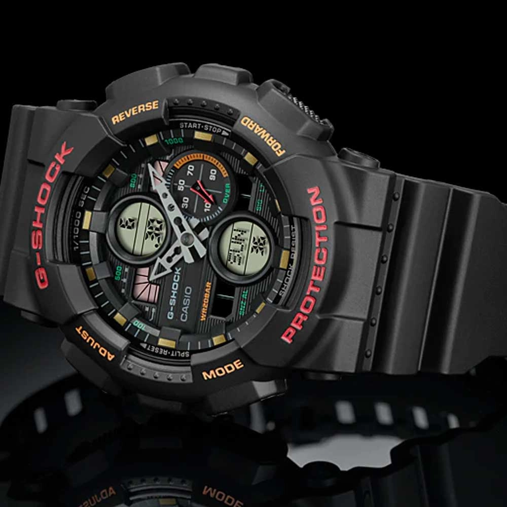 Casio G-Shock Digital-Analogue Black Resin Strap Men Watch GA-140-1A4DR-P