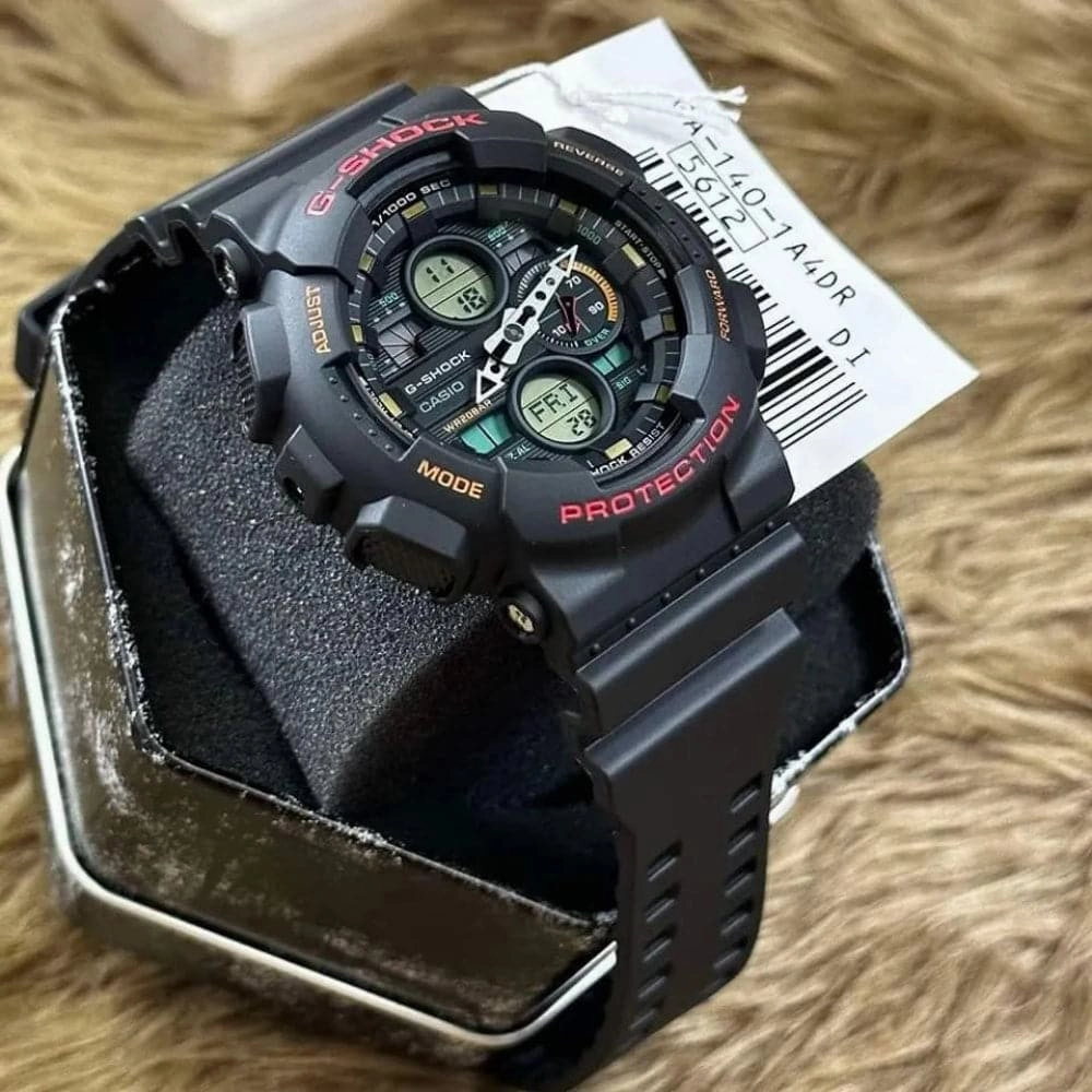 Casio G-Shock Digital-Analogue Black Resin Strap Men Watch GA-140-1A4DR-P
