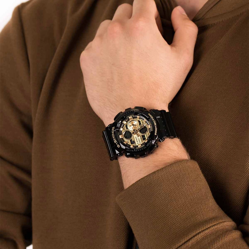 Casio G-Shock Digital-Analogue Black Resin Strap Men Watch GA-140GB-1A1DR-P
