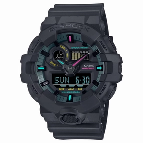 Casio G-Shock Digital-Analogue Black Resin Strap Men Watch GA-700MF-1ADR