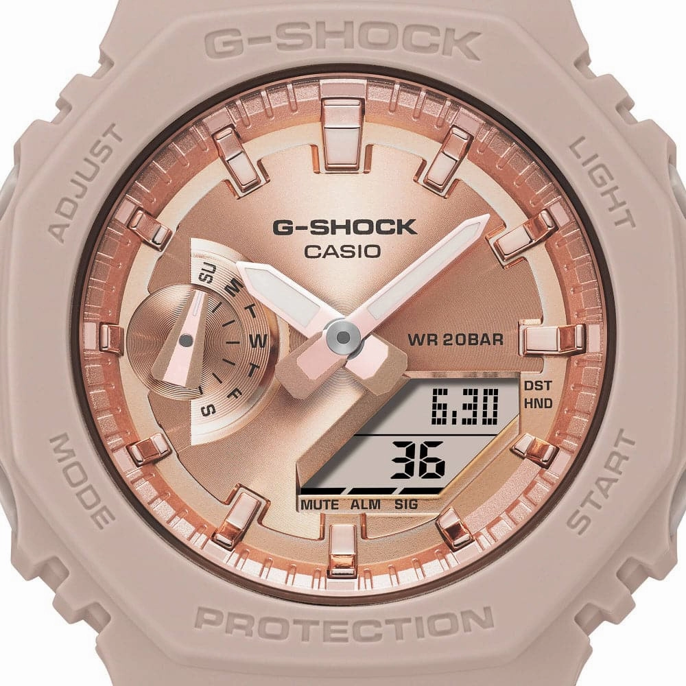 Casio G-Shock Digital-Analogue Rose Gold Resin Strap Men Watch GMA-S2100MD-4ADR-P