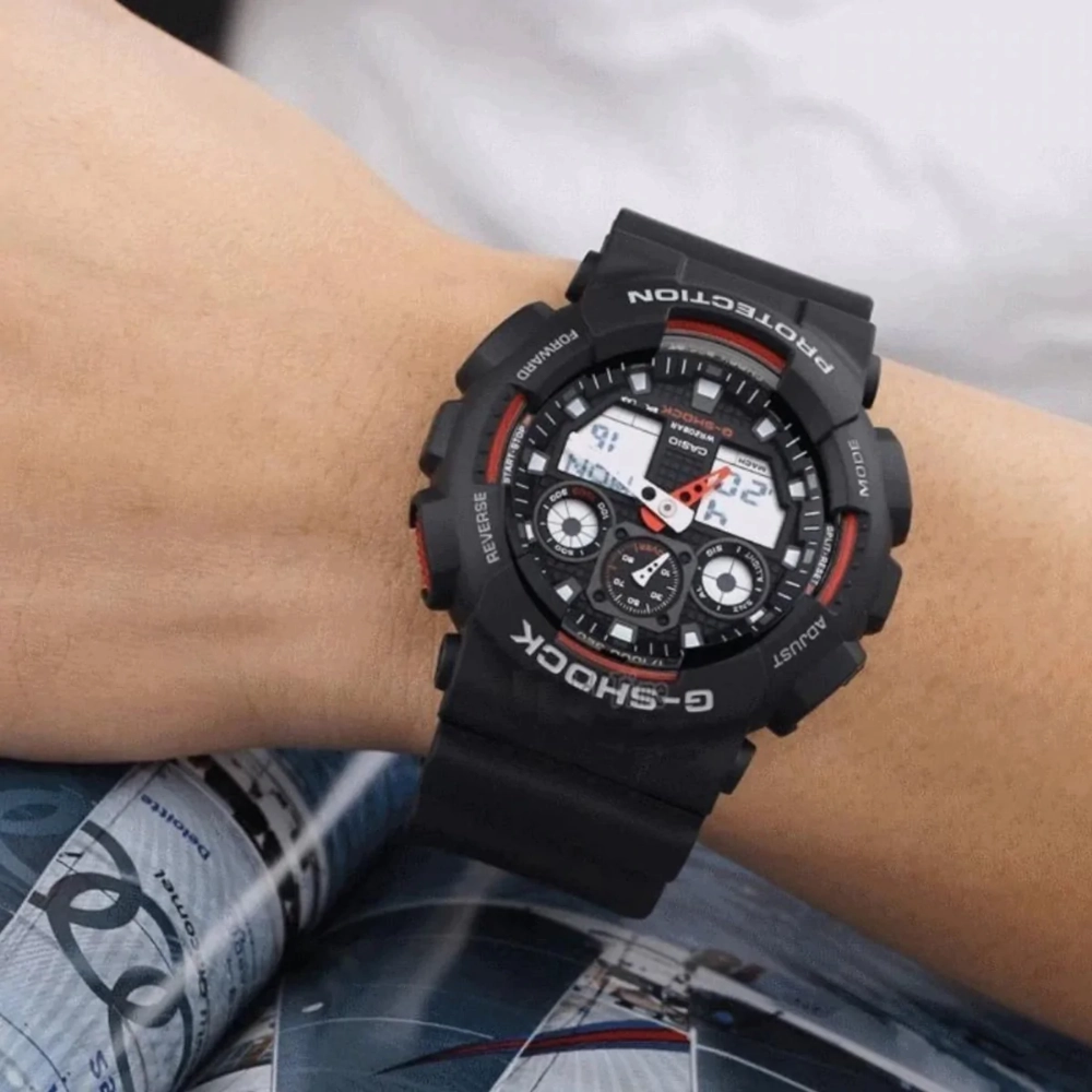 Casio G-Shock Digital Black Resin Strap Men Watch GA-100-1A4DR-P