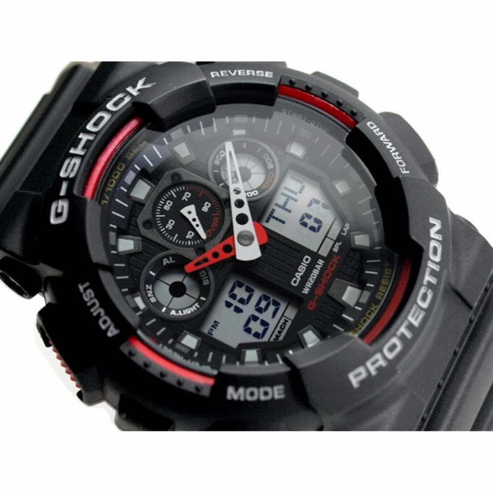 Casio G-Shock Digital Black Resin Strap Men Watch GA-100-1A4DR-P
