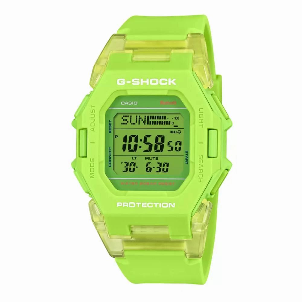 Casio G-Shock Digital Bluetooth Connects Green Resin Strap Men's Watch GD-B500S-3DR