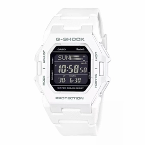 Casio G-Shock Digital Bluetooth Connects White Resin Strap Men's Watch GD-B500-7DR