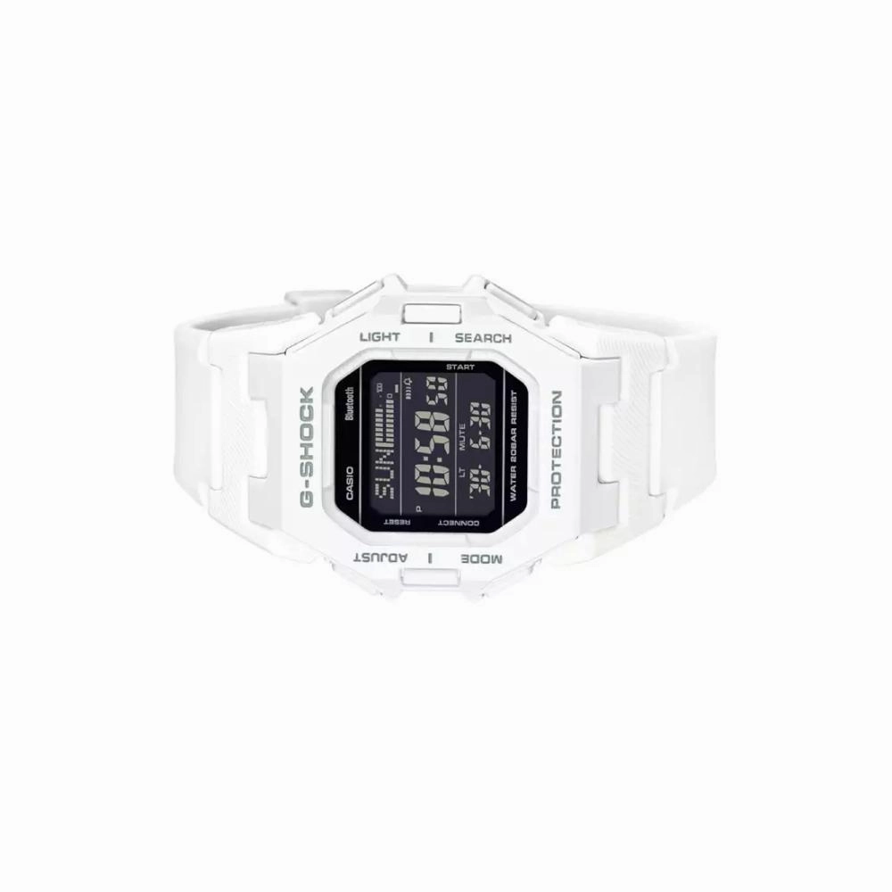 Casio G-Shock Digital Bluetooth Connects White Resin Strap Men's Watch GD-B500-7DR