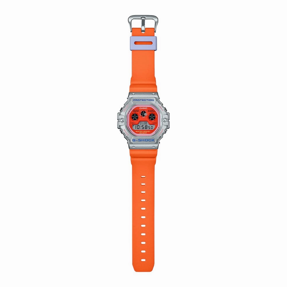 Casio G-Shock Digital Orange Resin Strap Unisex Watch DW-5900EU-8A4DR