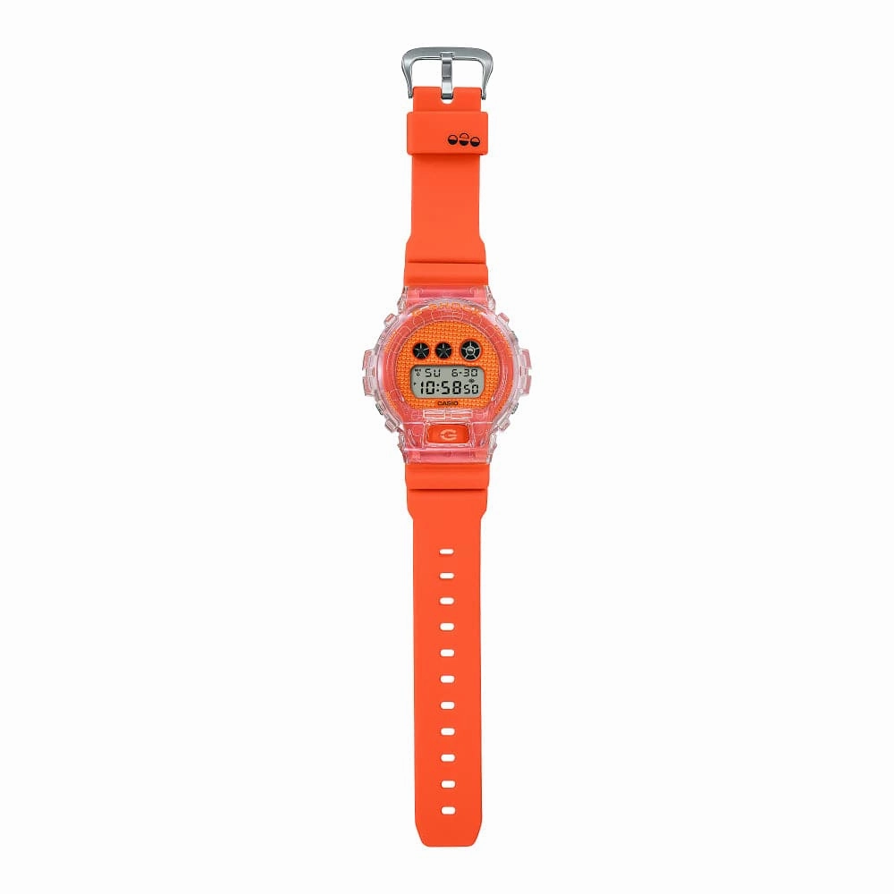 Casio G-Shock Digital Orange Resin Strap Unisex Watch DW-6900GL-4DR