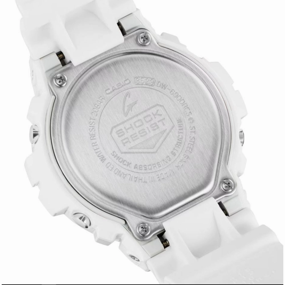 Casio G-Shock Digital White Resin Strap Unisex Watch DW-6900RCS-7DR-P