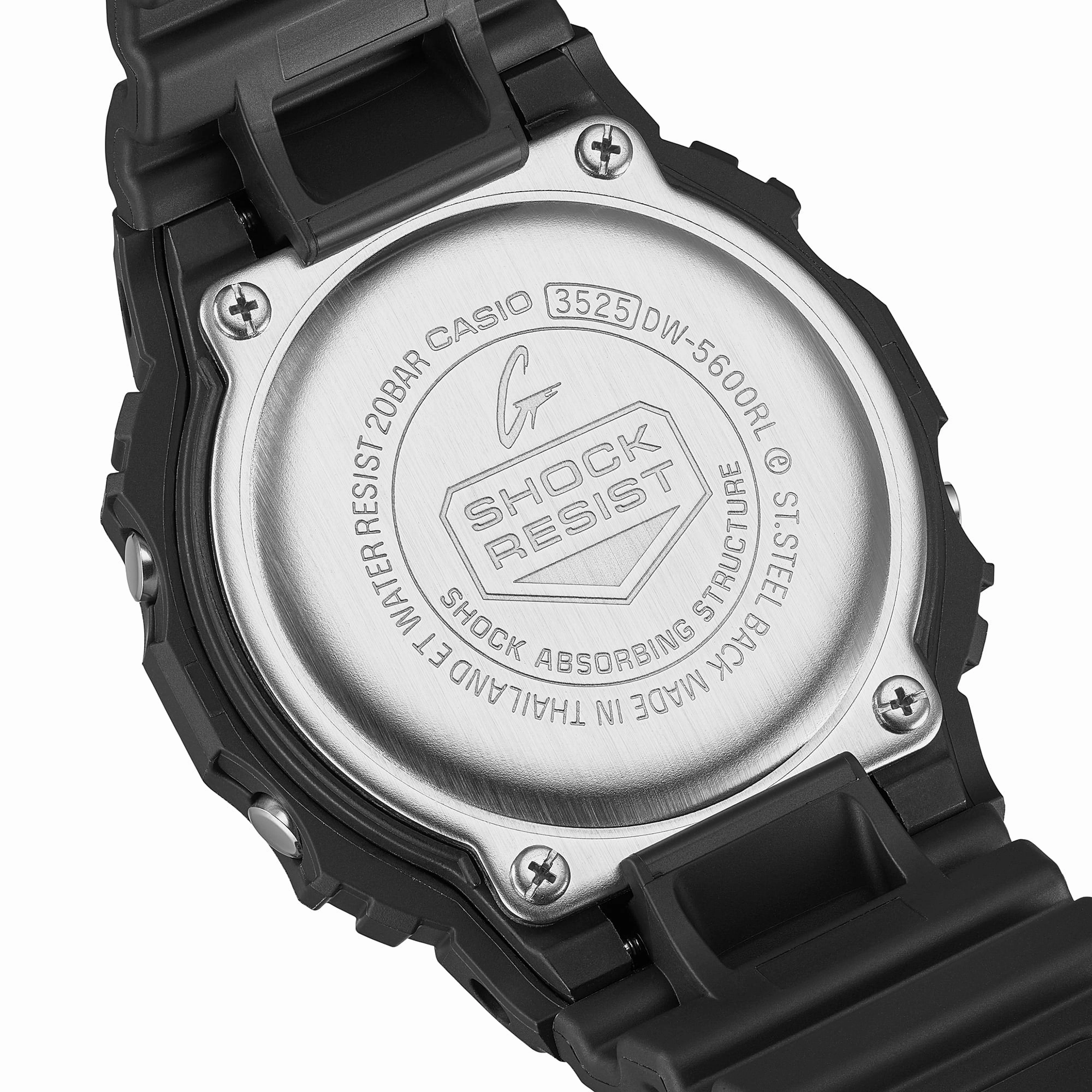 CASIO G-SHOCK DW-5600RL-1DR DIGITAL BLACK AND RED WATCH