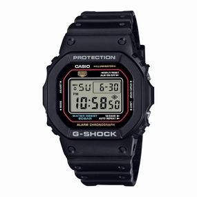 CASIO G-SHOCK DW-5600RL-1DR DIGITAL BLACK AND RED WATCH