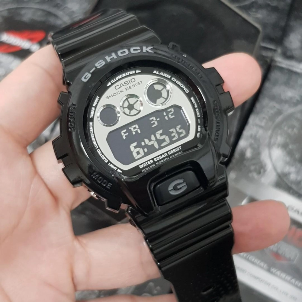 CASIO G-SHOCK DW-6900NB-1DR-P DIGITAL QUARTZ BLACK RESIN MEN'S WATCH