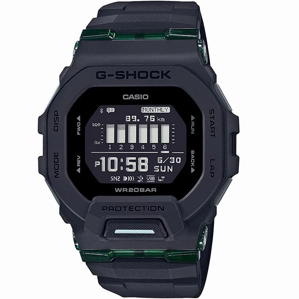 Casio G-Shock G-Squad Digital Black Resin Strap Watch For Men GBD-200UU-1DR