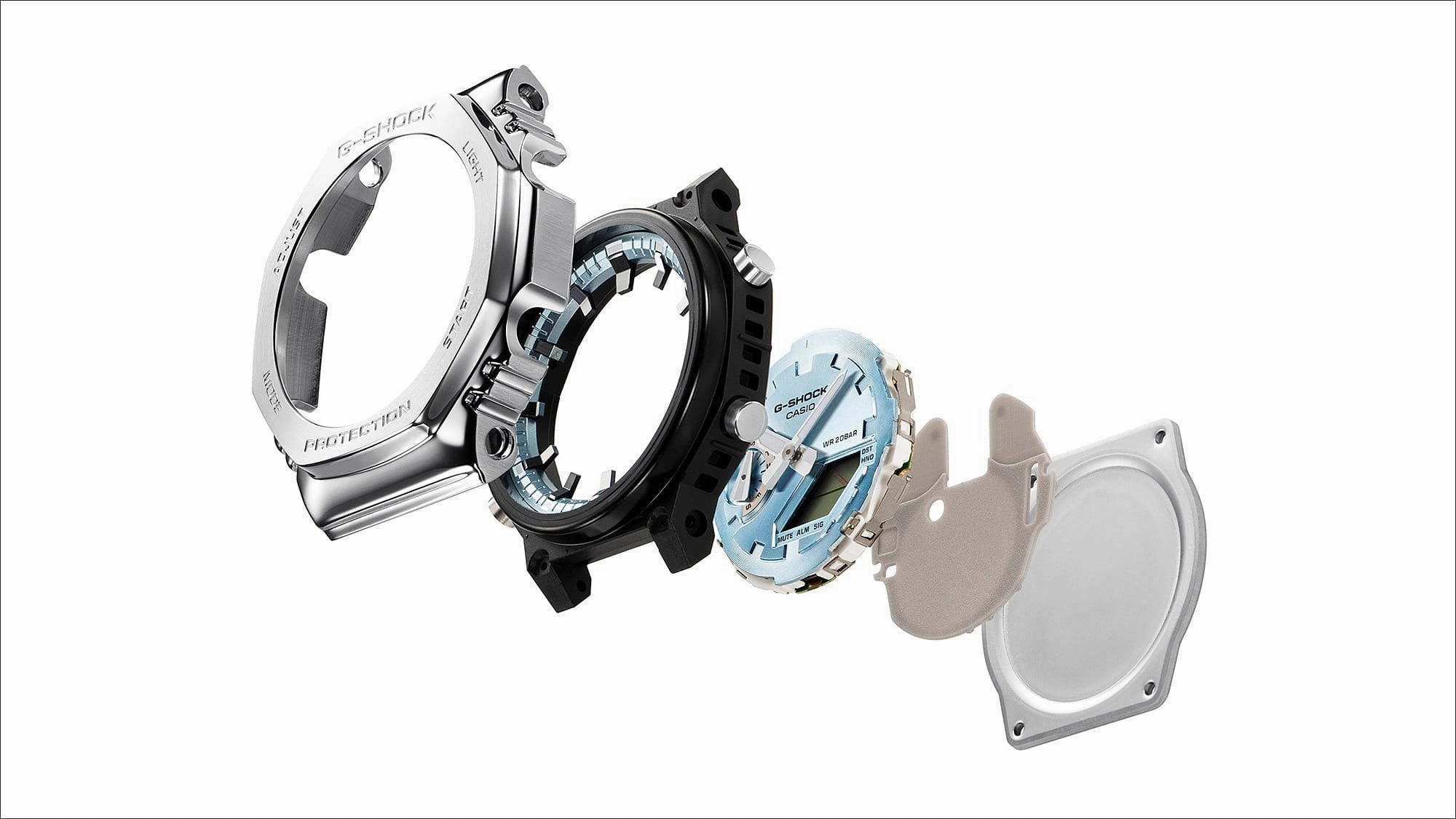 Casio G-Shock G-Steel White Dial Watch GM-2110D-7ADR