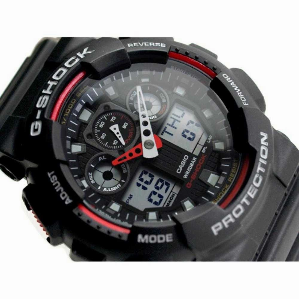 CASIO G-SHOCK GA-100-1A4DR DIGITAL QUARTZ BLACK RESIN MEN'S WATCH