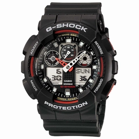 CASIO G-SHOCK GA-100-1A4DR DIGITAL QUARTZ BLACK RESIN MEN'S WATCH