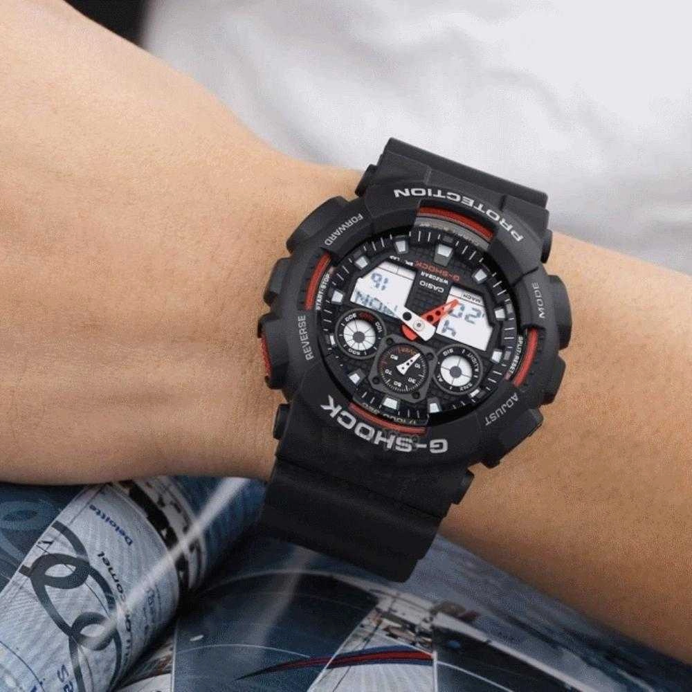 CASIO G-SHOCK GA-100-1A4DR DIGITAL QUARTZ BLACK RESIN MEN'S WATCH