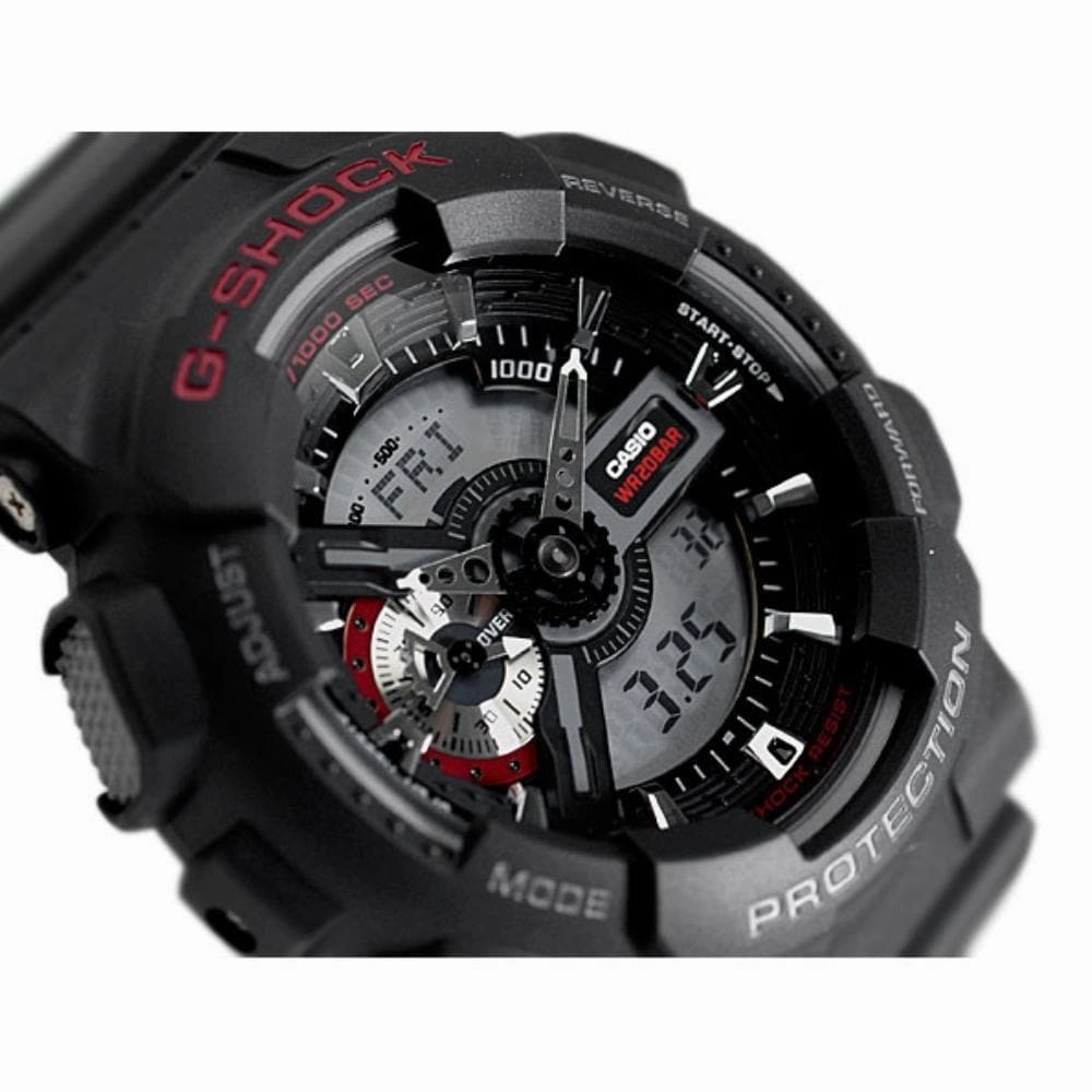 CASIO G-SHOCK GA-110-1ADR-P DIGITAL QUARTZ BLACK RESIN MEN'S WATCH