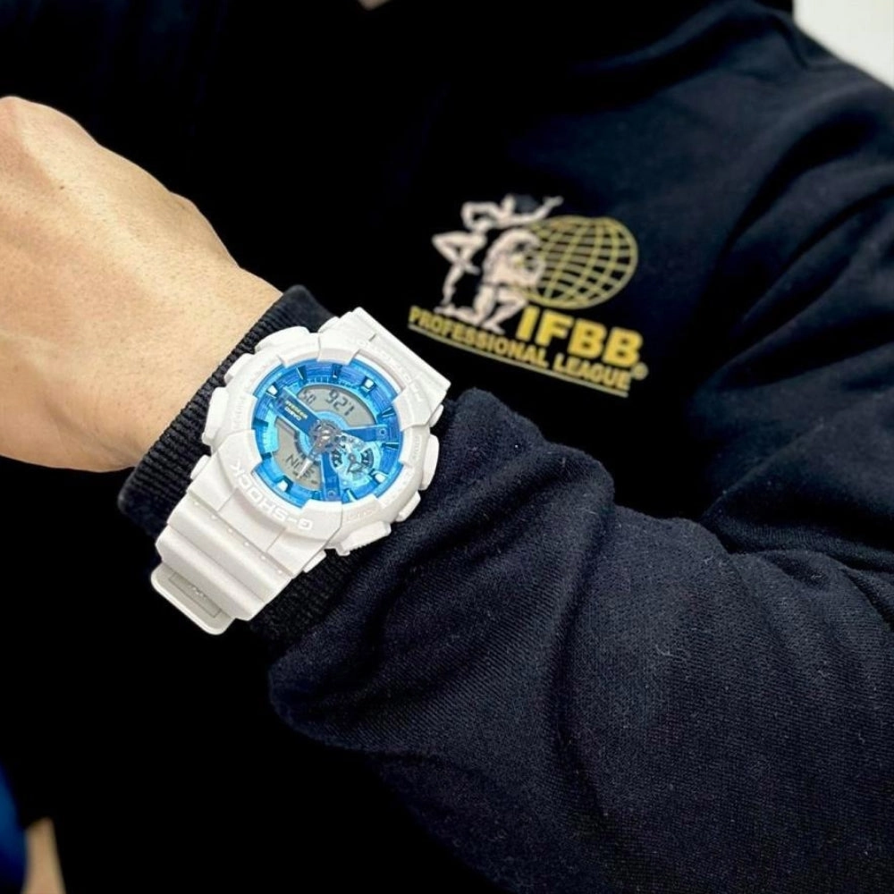 CASIO G-SHOCK GA-110AS SERIES BLUE GREEN DIAL RESIN STRAP WATCH