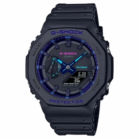 CASIO G-SHOCK GA-2100VB-1ADR BLACK RESIN STRAP MEN'S WATCH