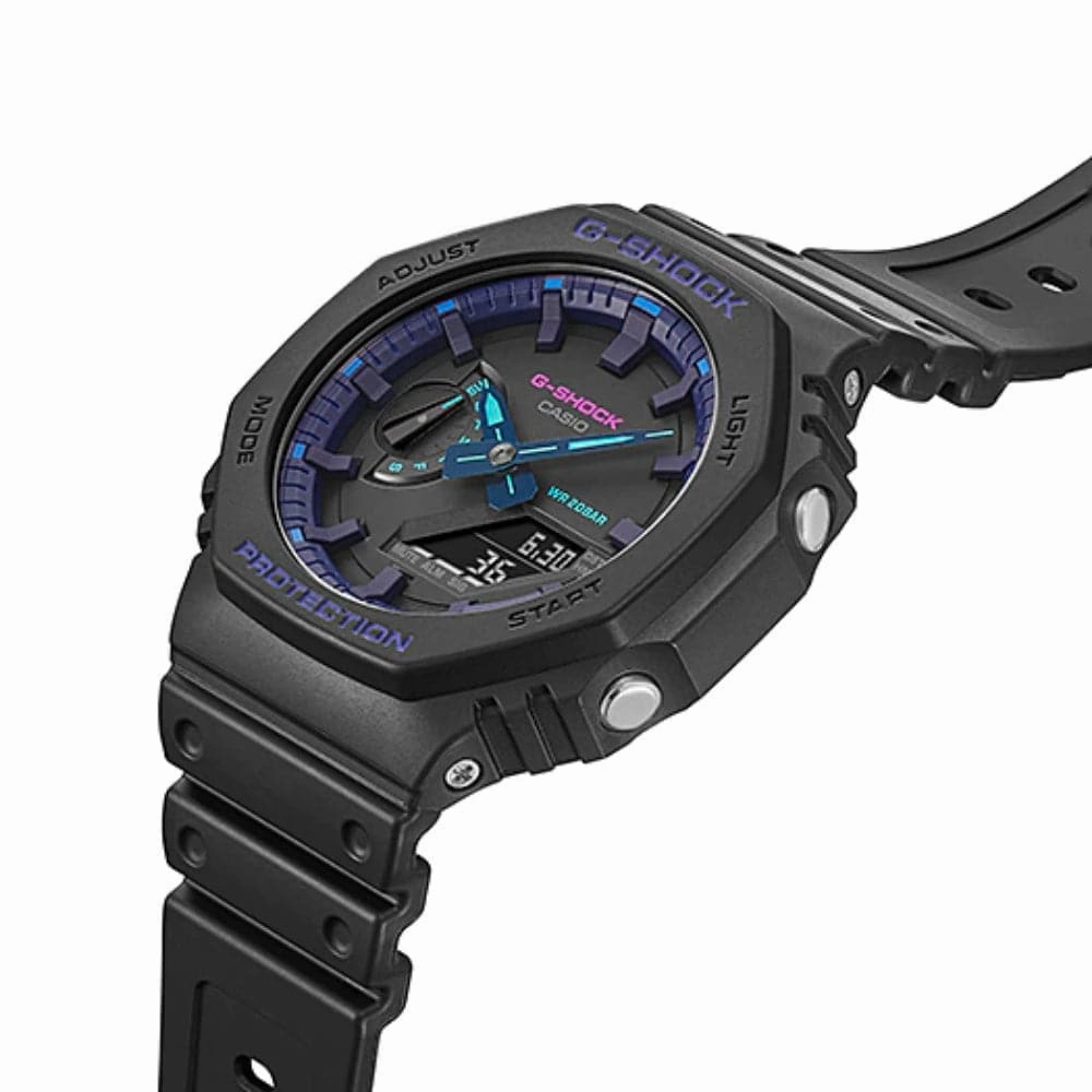 CASIO G-SHOCK GA-2100VB-1ADR BLACK RESIN STRAP MEN'S WATCH