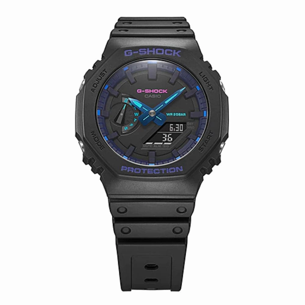 CASIO G-SHOCK GA-2100VB-1ADR BLACK RESIN STRAP MEN'S WATCH