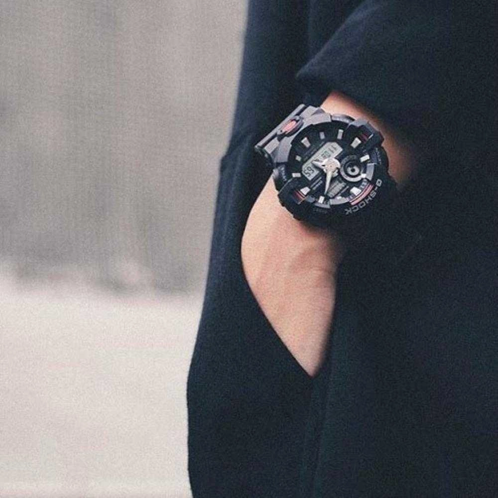 Casio G-Shock GA-700-1ADR Digital-Analog Black Resin Strap Men's Watch