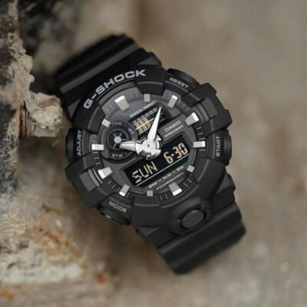CASIO G-SHOCK GA-700-1BDR-P DIGITAL QUARTZ BLACK RESIN MEN'S WATCH