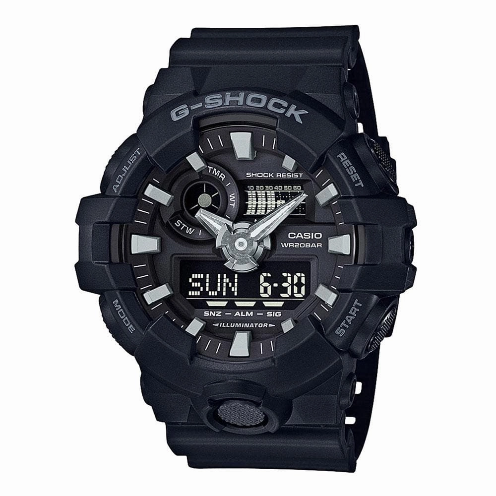 CASIO G-SHOCK GA-700-1BDR-P DIGITAL QUARTZ BLACK RESIN MEN'S WATCH