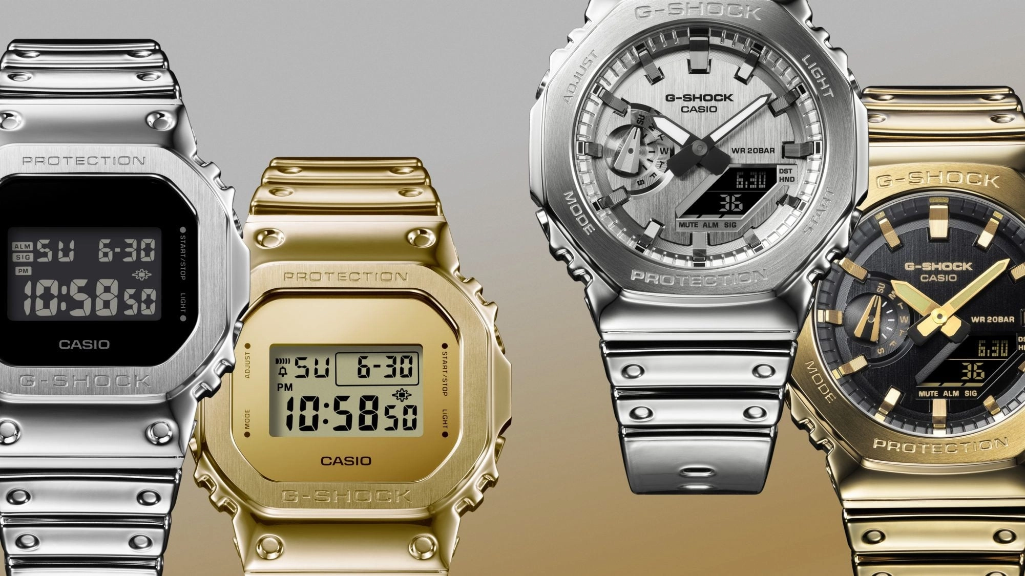 CASIO G-SHOCK GM-2100YM FINE METALLIC SERIES ANALOG-DIGITAL RESIN WATCH