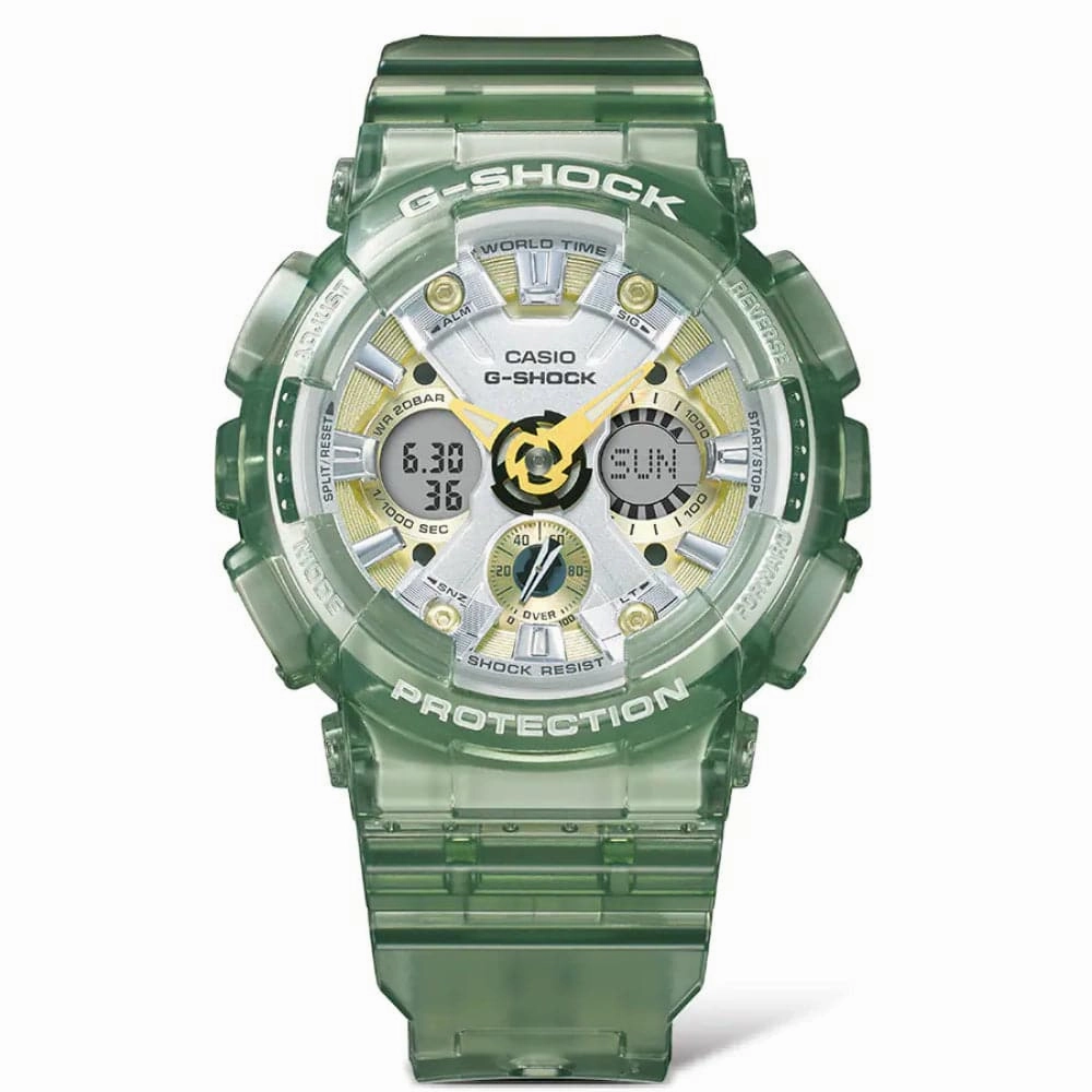 CASIO G-SHOCK GMA-S120GS-3A-P TRANSPARENT RESIN STRAP UNISEX WATCH