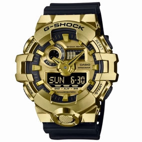 Casio G-Shock Gold Dial Black Resin Strap Men Watch GM-700G-9ADR