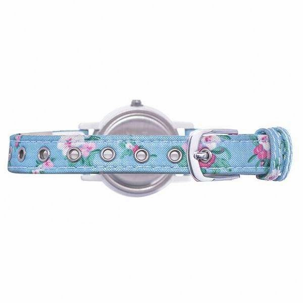 Casio LQ-139LB-2B2 Blue Floral Leather Strap for Women