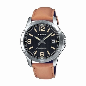 Casio MTP-V004L-1B2 Brown Leather Watch for Men