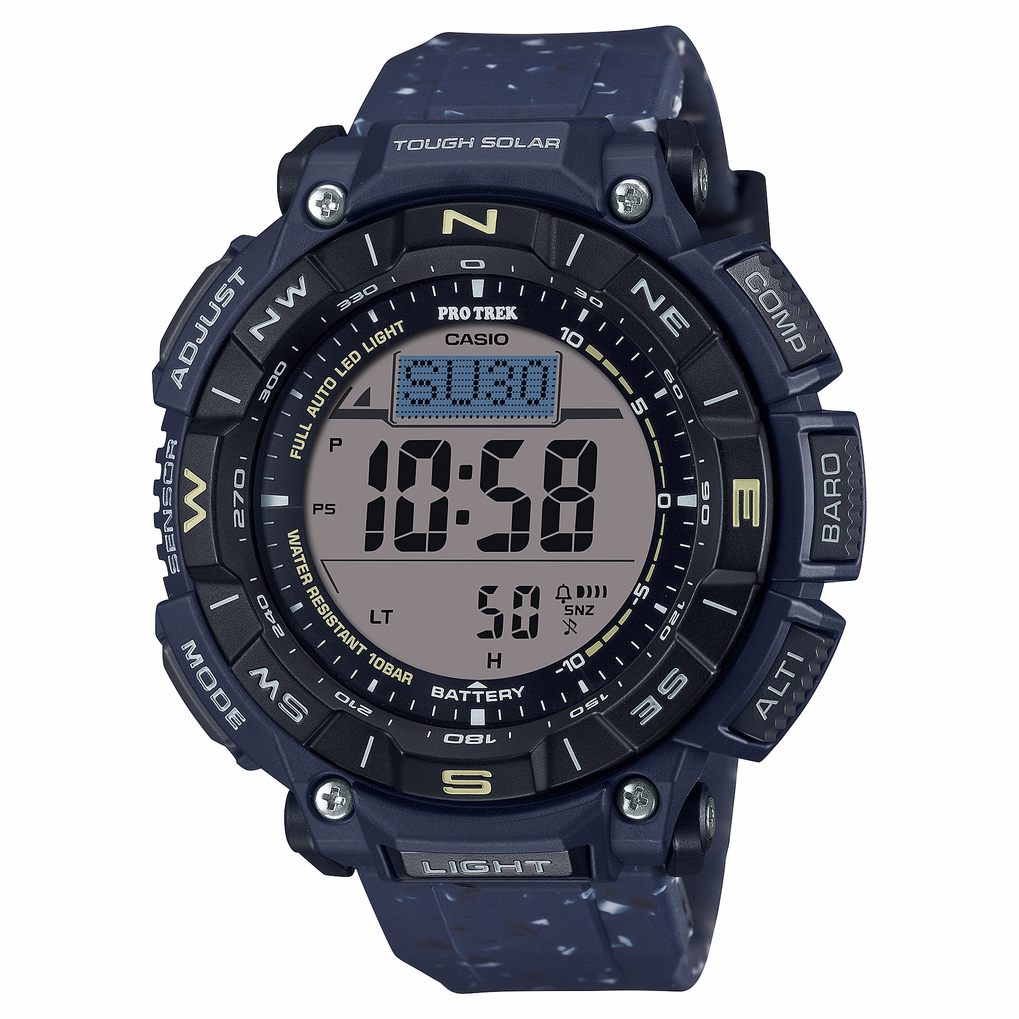Casio PRO TREK Explorer Edition with Dual-Layer LCD and Reused Resin Band PRG340SC-2D
