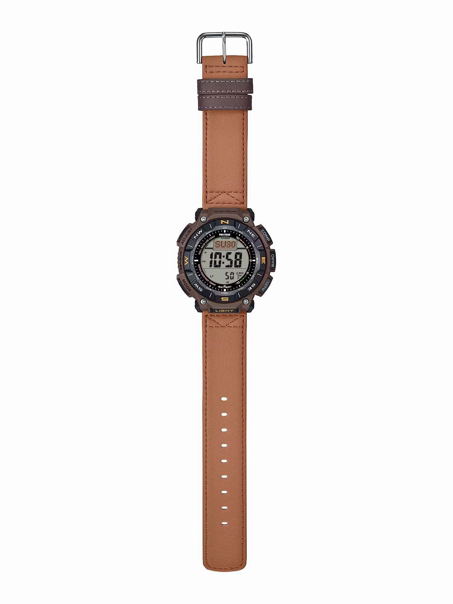 Casio Protrek CLIMBING COYOTE BROWN Triple Sensor Solar Mens Watch PRG340L-5