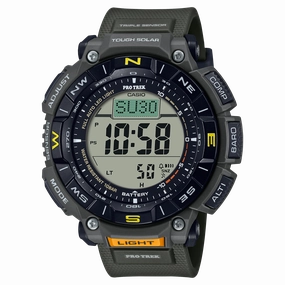 Casio Protrek Digital Solar Green Resin Band Watch PRG340-3D