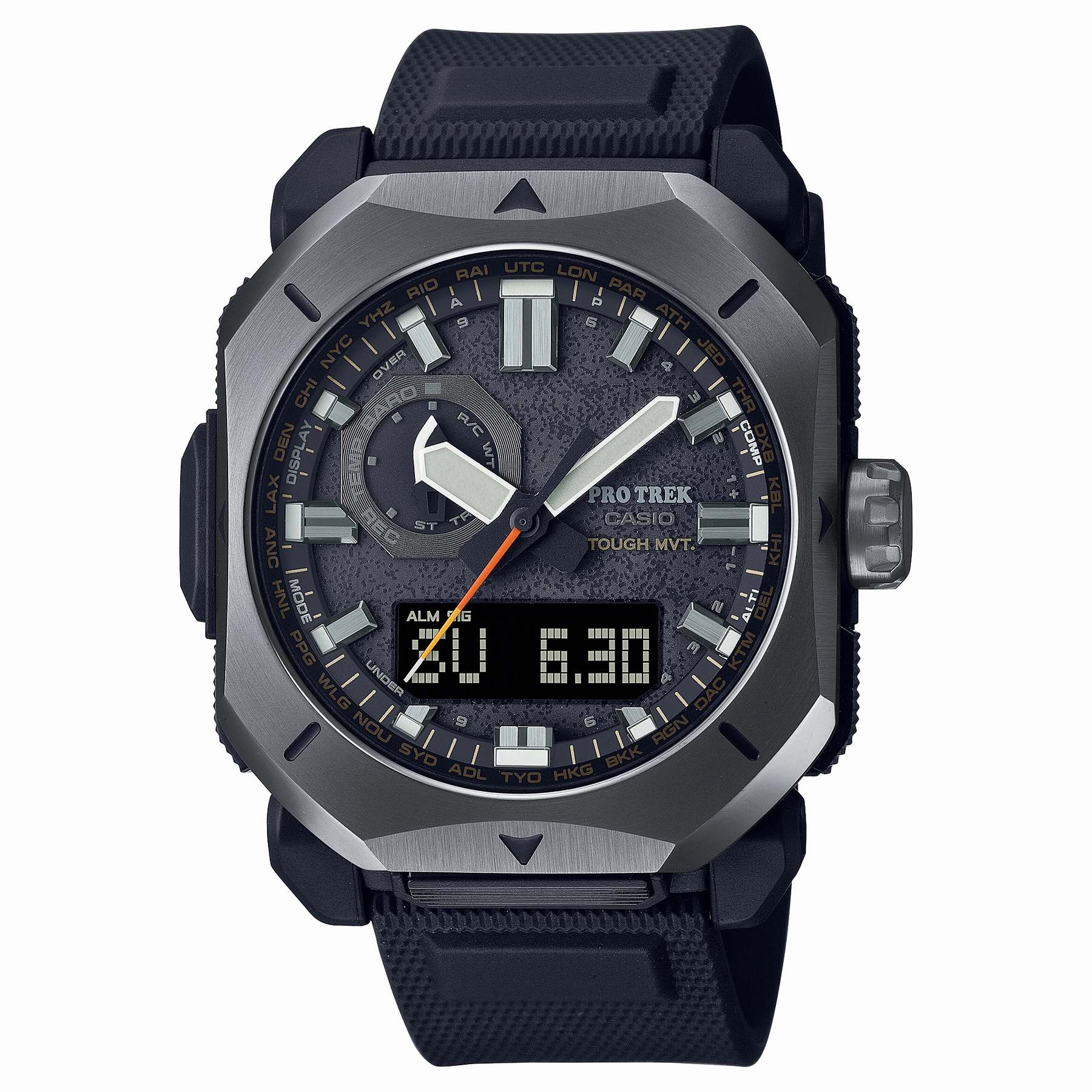 Casio Protrek Duo Black Resin Band Watch PRW6900Y-1D