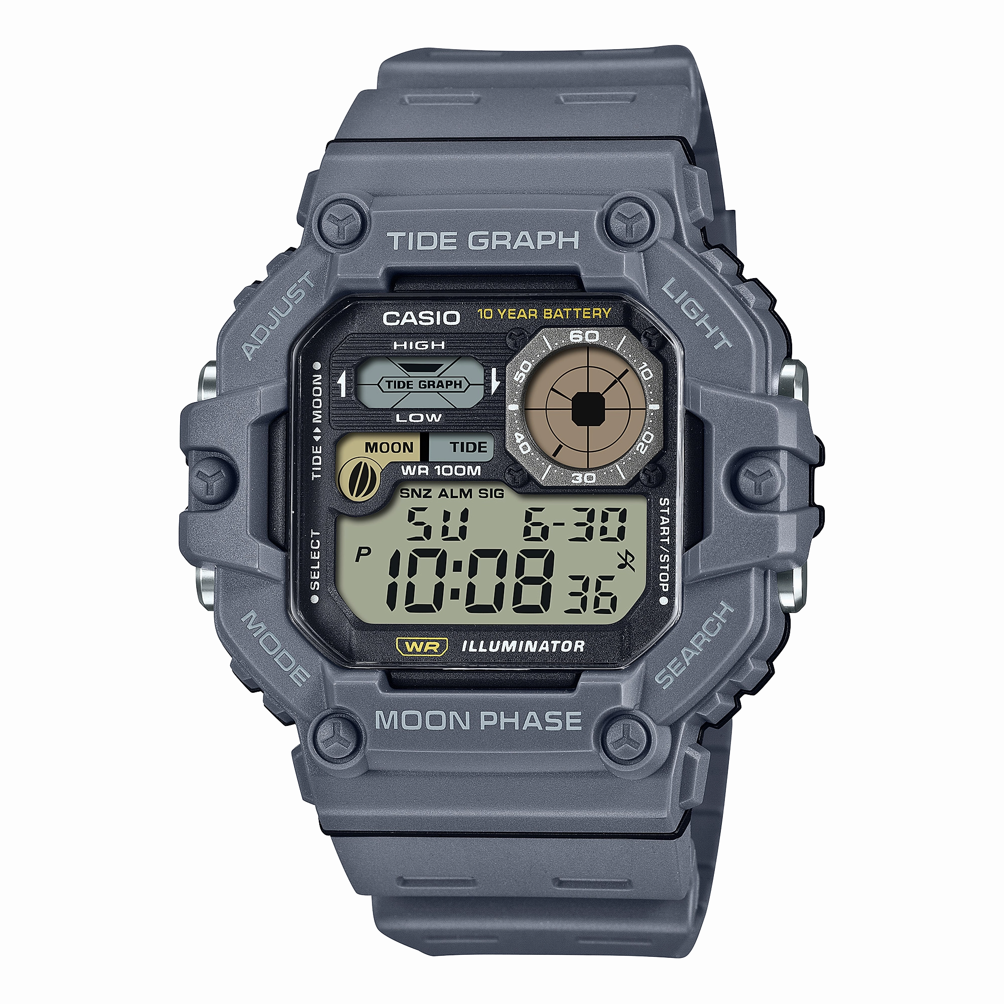 Casio Standard Grey Resin Band Grey Dial Watch WS1700H-8A