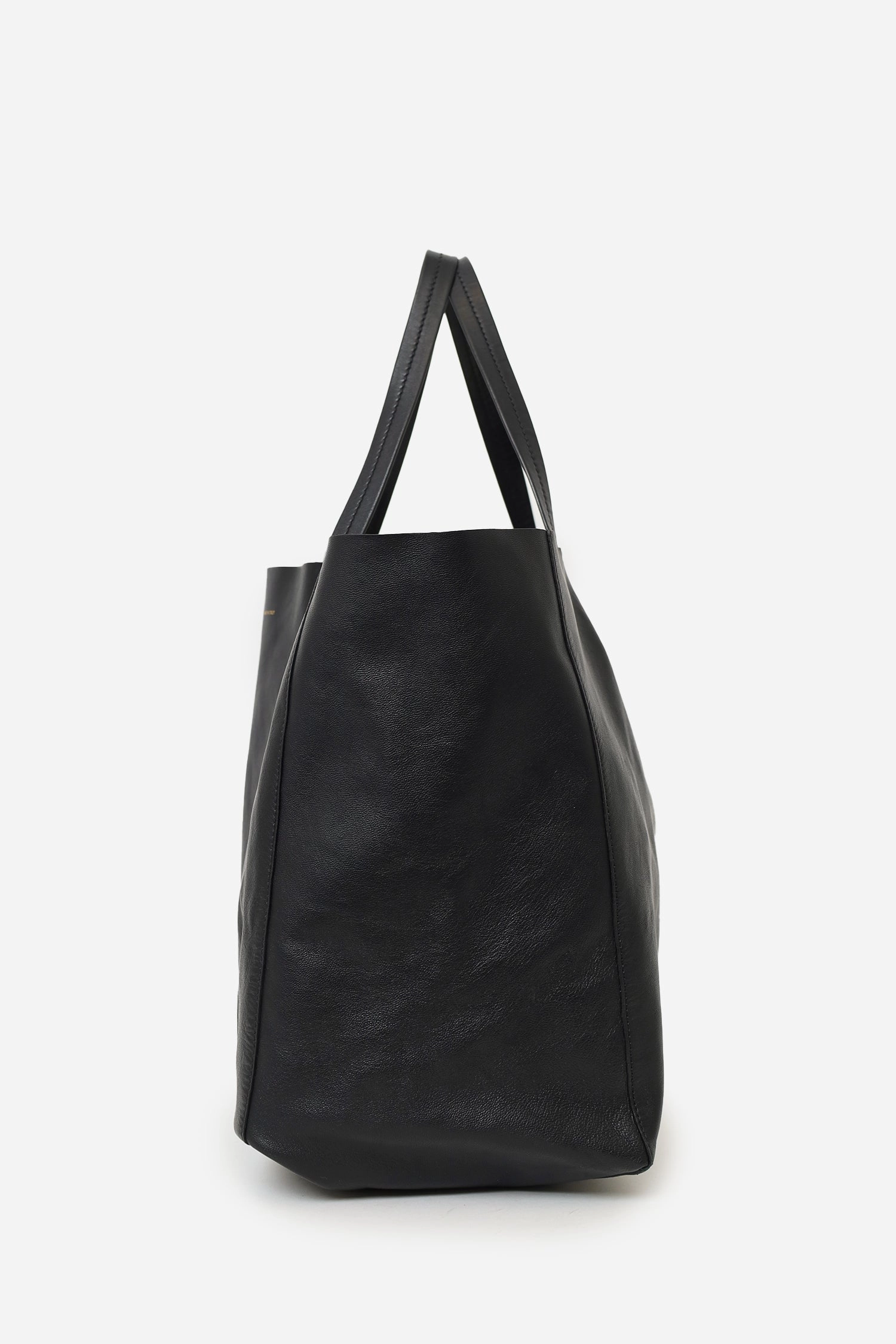 Celine Black Leather Cabas Horizontal Tote