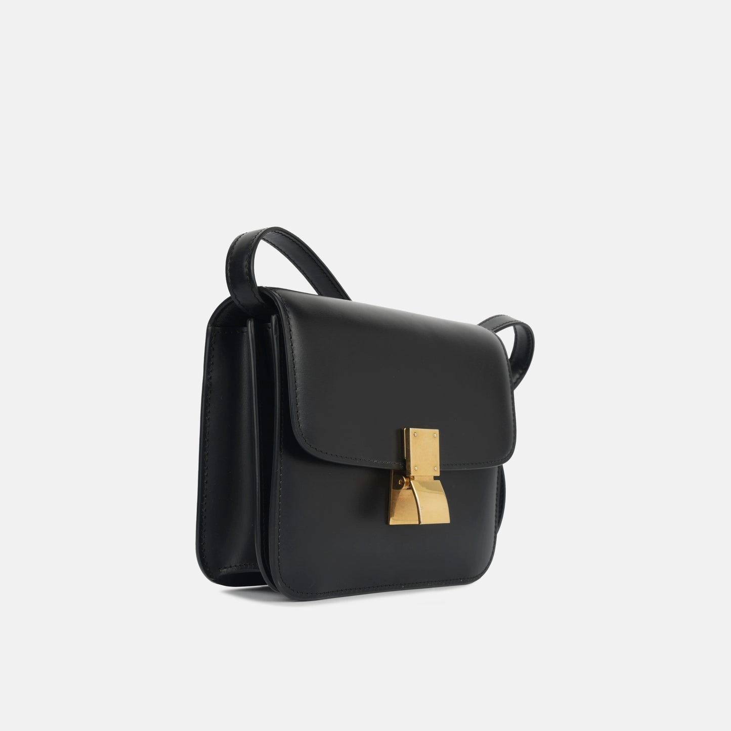 Celine Celine - Teen Classic Box Bag - Black Smooth Calfskin GHW - Pre-Loved