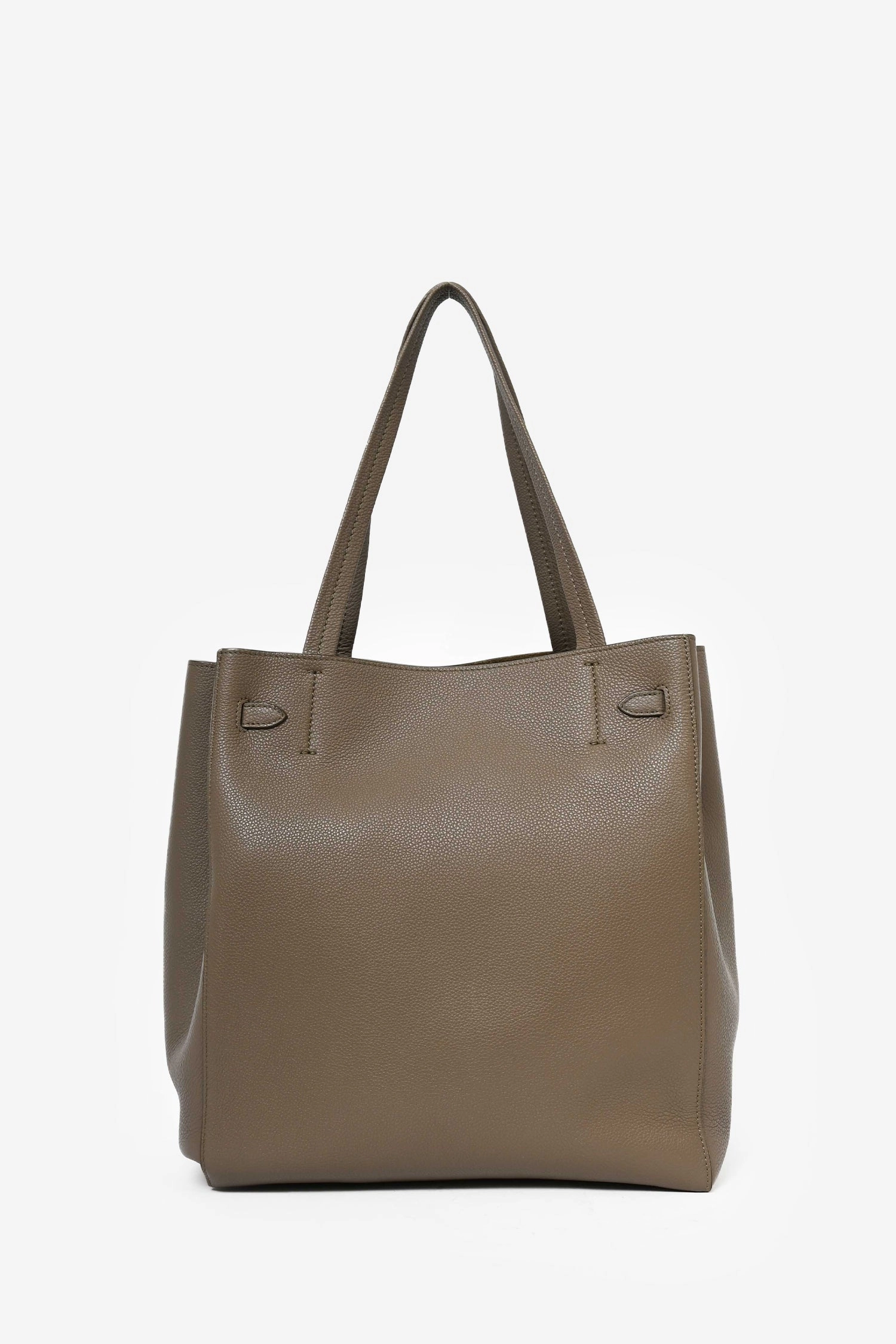 Celine Dark Grey Grained Leather Phantom Cabas Bucket Bag