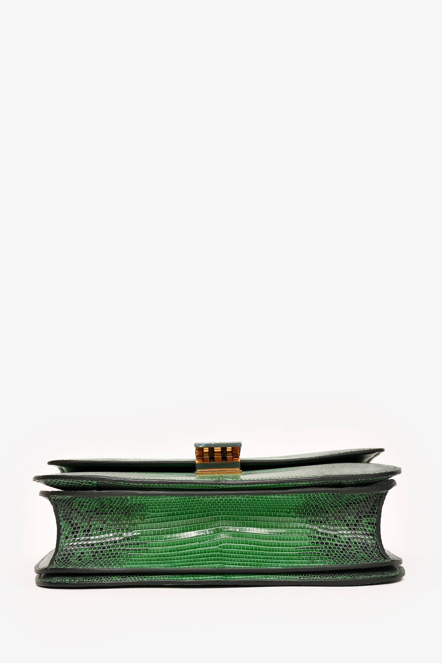 Celine Green Lizard Medium Box Bag