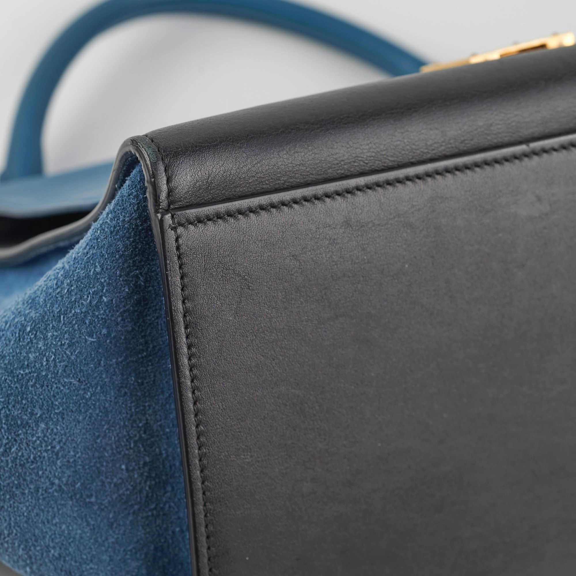 Celine Small Trapeze Blue/Black