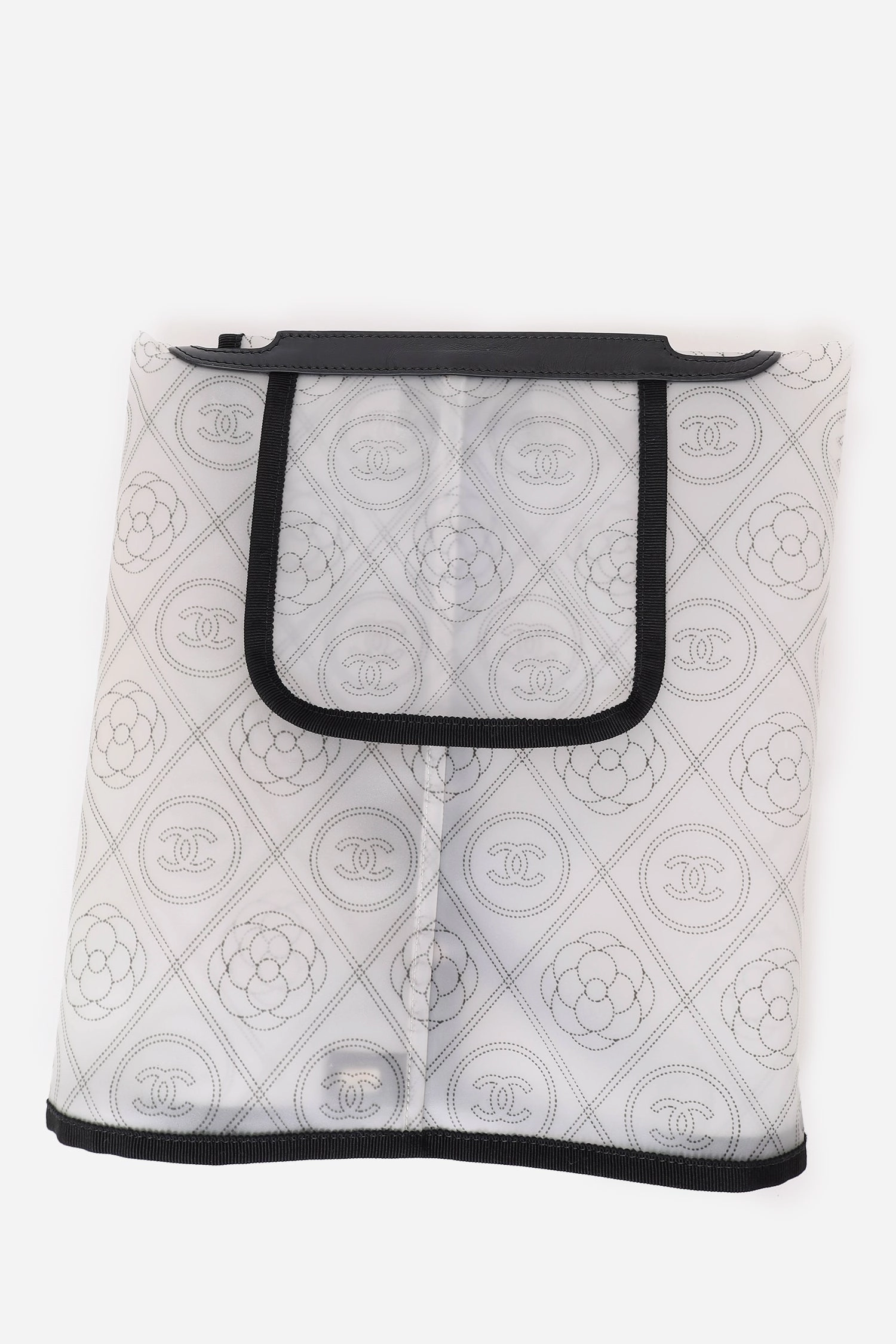 Chanel? 18S White/Black CC Camellia Bag Raincoat