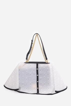 Chanel? 18S White/Black CC Camellia Bag Raincoat