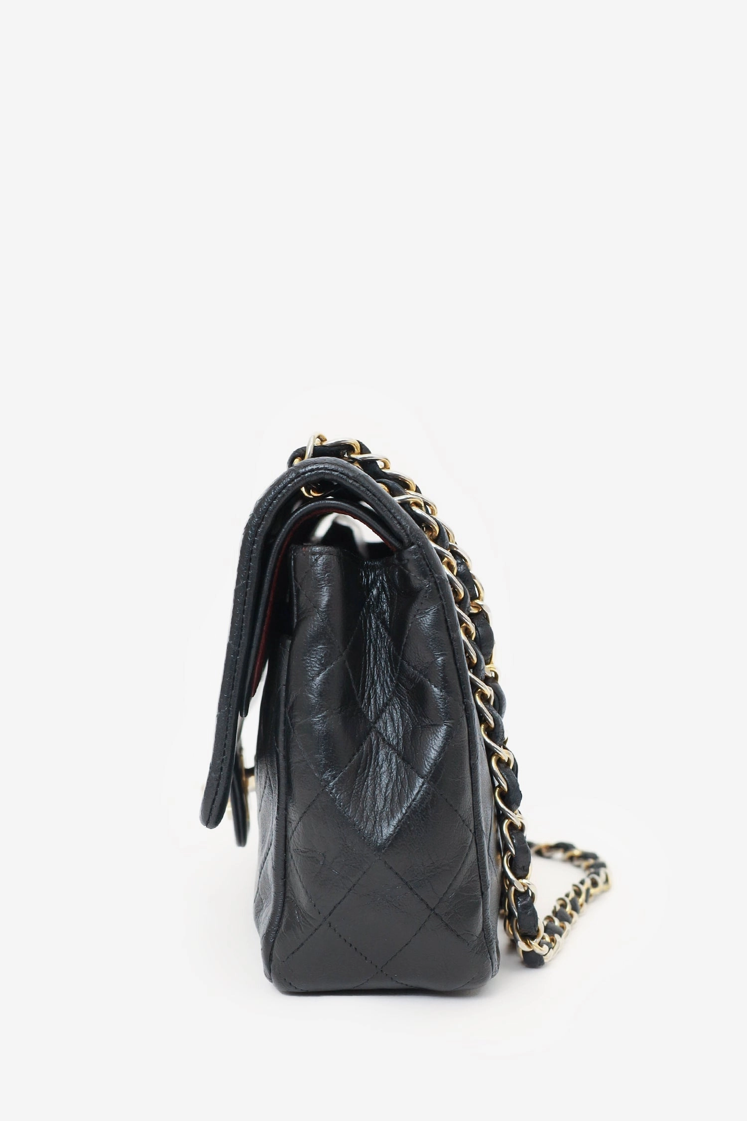 Chanel? 1991-94 Black Lambskin Medium Double Flap Shoulder Bag Chanel 1991-94 Black Lambskin Medium Double Flap Shoulder Bag