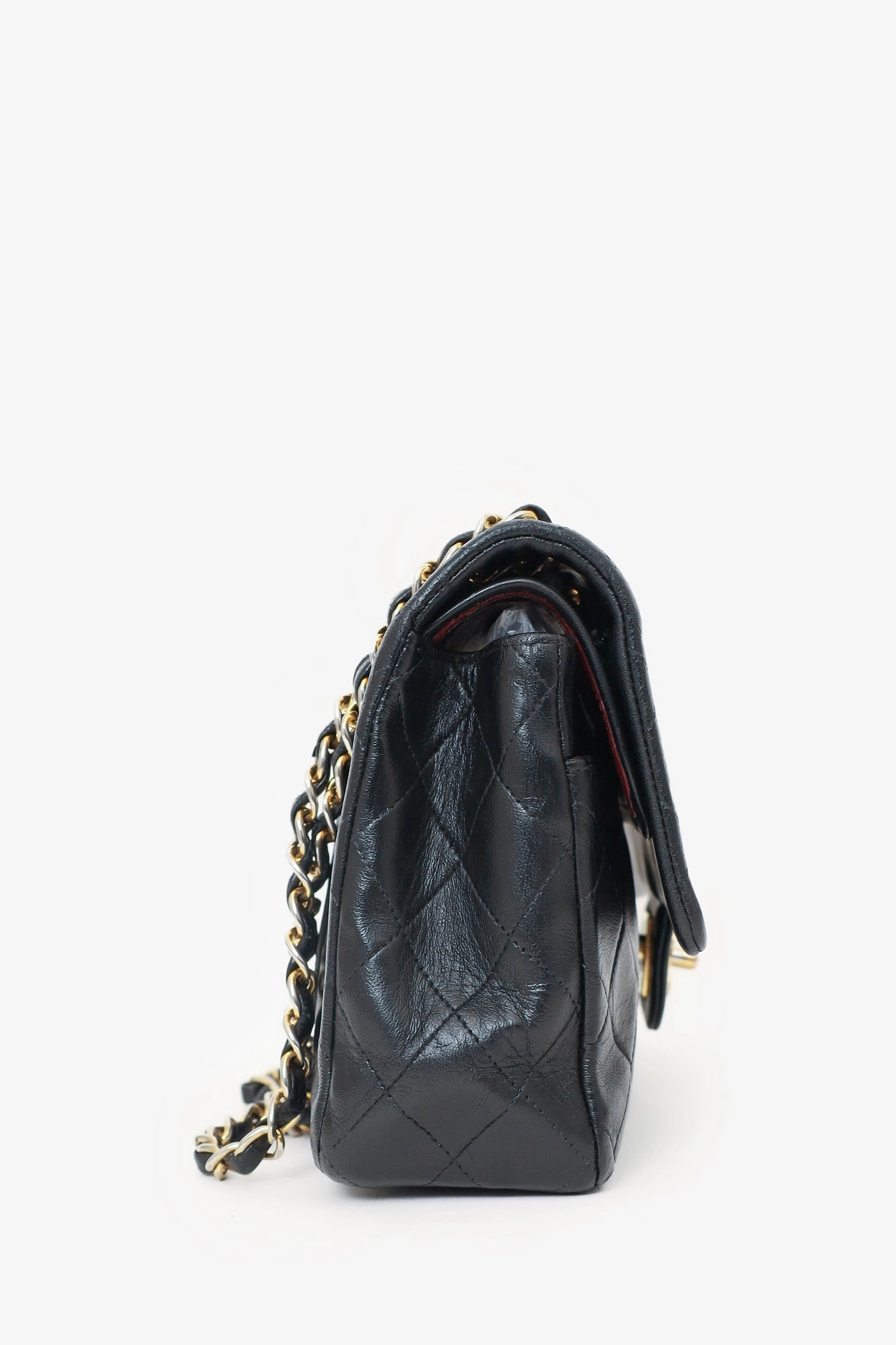 Chanel? 1991-94 Black Lambskin Medium Double Flap Shoulder Bag Chanel 1991-94 Black Lambskin Medium Double Flap Shoulder Bag