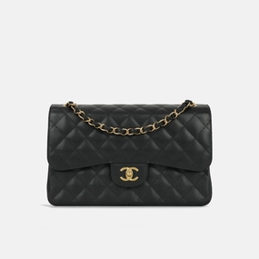 Chanel - Jumbo Classic Flap - Black Caviar GHW - 2017 - Pre-loved