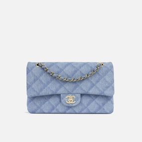 Chanel - Medium Classic Flap Bag - Denim Tromp L`oiel CGHW - 2022 - Pristine